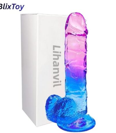 premium-silicone-blue-purple-dildo