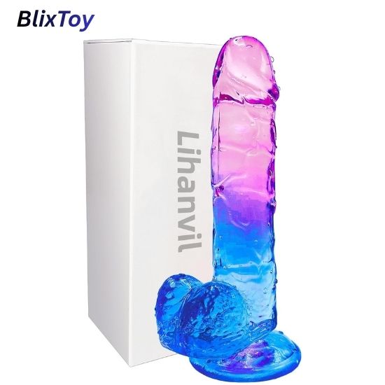 premium-silicone-blue-purple-dildo